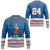3D 24 Kb Santa Claus Basketball Christmas Ugly Christmas Sweater - Image 1