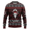 3D 666 The Number Of The Feast Ugly Christmas Sweater Custom Sweatshirt Apparel - Image 1