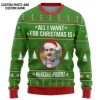 3D All I Want For Christmas Is My Crush Custom Photo Custom Text Ugly Christmas Sweater - Image 1
