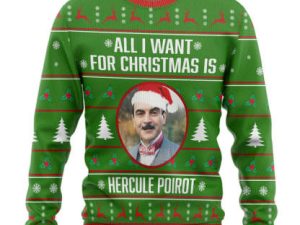 3D All I Want For Christmas Is My Crush Custom Photo Custom Text Ugly Christmas Sweater - Image 1