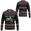 3D Biker Grandpa Braaap Ugly Christmas Sweater - Image 1