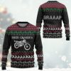 3D Biker Grandpa Braaap Ugly Christmas Sweater - Image 2