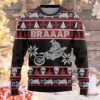 3D Braaap Dirt Bike Ugly Christmas Sweater - Image 2