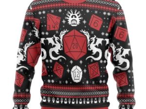 3D Dragons And Dragons Holiday Christmas Gift Custom Ugly Christmas Sweater - Image 1