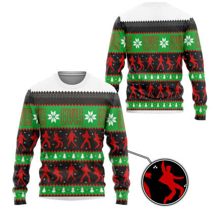 3d elv prl dancing christmas custom ugly christmas sweater 2 3D Elv Prl Dancing Christmas Custom Ugly Christmas Sweater - Image 2