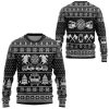 3D Fire Dept Firefighter Ugly Christmas Sweater Black Custom Sweatshirt Apparel - Image 2