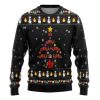 3D Firefighter Truck Tree Ugly Christmas Sweater Custom Sweatshirt Apparel - Image 1
