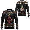3D Firefighter Truck Tree Ugly Christmas Sweater Custom Sweatshirt Apparel - Image 2