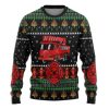 3D Firefighter Truck Ugly Christmas Sweater Custom Sweatshirt Apparel - Image 1