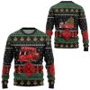3D Firefighter Truck Ugly Christmas Sweater Custom Sweatshirt Apparel - Image 2