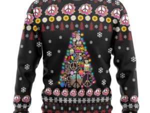 3D Hippie Let It Be Custom Ugly Christmas Sweater - Image 1