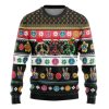 3D Hippie Merry Christmas Custom Ugly Christmas Sweater - Image 1