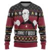 3D Make It Snow With Captian Jean Luc Picard Christmas Ugly Christmas Sweater - Image 1