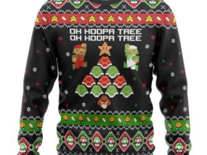 3D Mario Koopa Tree Ugly Christmas Sweater - Image 1