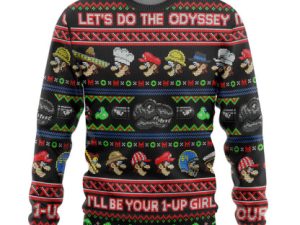 3D Mario Ugly Christmas Custom Ugly Christmas Sweater - Image 1