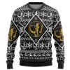 3D Mighty Morphin Black Power Ranger Custom Ugly Christmas Sweater - Image 1