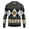 3D Mighty Morphin Black Ranger Christmas Custom Ugly Christmas Sweater - Image 1