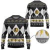 3D Mighty Morphin Black Ranger Christmas Custom Ugly Christmas Sweater - Image 2