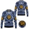 3D Mighty Morphin Blue Power Ranger Custom Ugly Christmas Sweater - Image 2