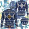 3D Mighty Morphin Blue Power Ranger Ugly Christmas Sweater - Image 2