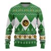 3D Mighty Morphin Green Ranger Christmas Custom Ugly Christmas Sweater - Image 1