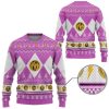 3D Mighty Morphin Pink Ranger Christmas Custom Ugly Christmas Sweater - Image 2