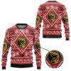 3D Mighty Morphin Red Power Ranger Ugly Christmas Sweater - Image 2