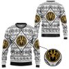 3D Mighty Morphin White Power Ranger Custom Ugly Christmas Sweater Holiday Gift - Image 2