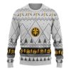 3D Mighty Morphin White Ranger Christmas Custom Ugly Christmas Sweater - Image 1