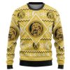 3D Mighty Morphin Yellow Power Ranger Custom Ugly Christmas Sweater - Image 1