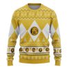 3D Mighty Morphin Yellow Ranger Christmas Custom Ugly Christmas Sweater - Image 1