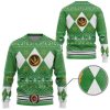 3D Mmpr Green Ranger Christmas Custom Ugly Christmas Sweater - Image 2