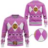 3D Mmpr Pink Ranger Christmas Custom Ugly Christmas Sweater - Image 2
