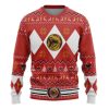 3D Mmpr Red Ranger Christmas Custom Ugly Christmas Sweater - Image 1
