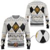 3D Mmpr White Ranger Christmas Ugly Christmas Sweater - Image 2