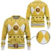 3D Mmpr Yellow Ranger Christmas Custom Ugly Christmas Sweater - Image 2