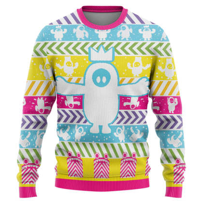 3d offical fall guys christmas custom ugly christmas sweater 1 3D Offical Fall Guys Christmas Custom Ugly Christmas Sweater - Image 1
