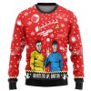 3D St Beam Me Up Santa Ugly Christmas Sweater - Image 1