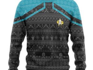 3D St Picard 2020 Blue Ugly Christmas Ugly Christmas Sweater - Image 1