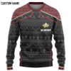 3D St Picard 2020 Red Custom Name Ugly Christmas Sweater - Image 1