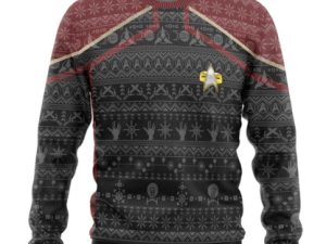 3D St Picard 2020 Red Ugly Christmas Ugly Christmas Sweater - Image 1