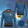 3D St The Next Generation 1987 Blue Custom Name Ugly Christmas Sweater - Image 2