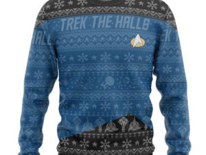 3D St The Next Generation 1987 Blue Ugly Christmas Ver 2 Ugly Christmas Sweater - Image 1