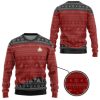 3D St The Next Generation 1987 Red Ugly Christmas Ugly Christmas Sweater - Image 2