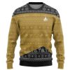 3D St The Next Generation 1987 Yellow Ugly Christmas Ugly Christmas Sweater - Image 1