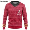 3D St The Original Series 1966 Red Custom Name Ugly Christmas Sweater - Image 1