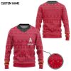 3D St The Original Series 1966 Red Custom Name Ugly Christmas Sweater - Image 2