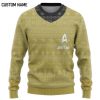 3D St The Original Series 1966 Yellow Custom Name Ugly Christmas Sweater - Image 1