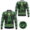 3D St Trek The Halls Ugly Christmas Custom Ugly Christmas Sweater - Image 2