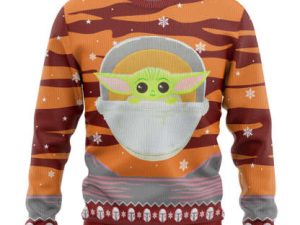 3D Sw Baby Yoda Ugly Christmas Edition Custom Ugly Christmas Sweater - Image 1